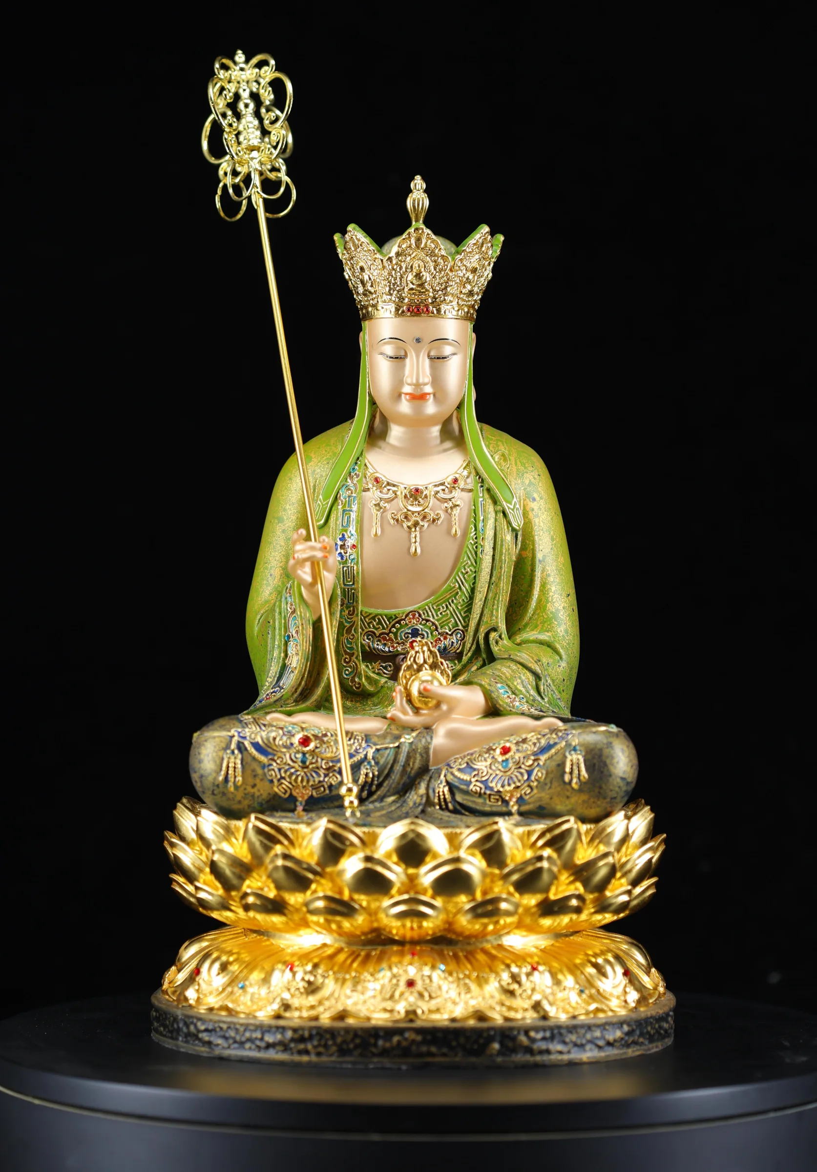 Ksitigarbha — Traditional Lacquer — Front view